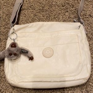 Kipling white and gray crossbody